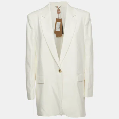 Pre-owned Boss By Hugo Boss Off White Cotton Regular Fit Jaleno1 Blazer M
