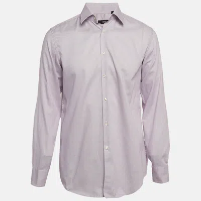 Boss By Hugo Boss Purple Checks Cotton Julen Shirt