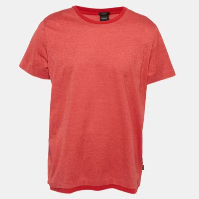 Pre-owned Boss By Hugo Boss Red Jersey Tessler Crew Neck T-shirt Xxl