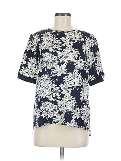 Pre-owned Boss By Hugo Boss Short Sleeve Blouse In Blue