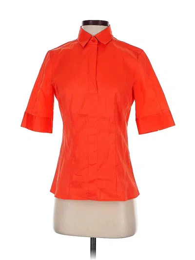 Pre-owned Boss By Hugo Boss Short Sleeve Blouse In Red