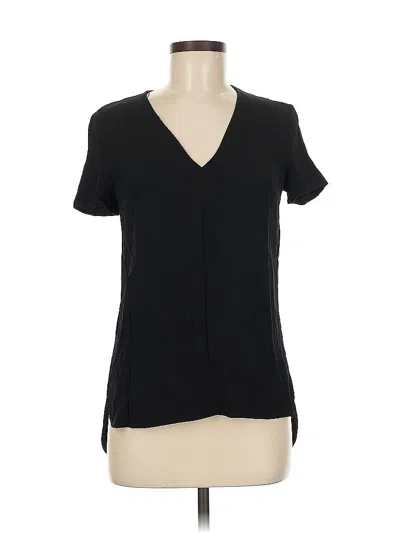 Pre-owned Boss By Hugo Boss Short Sleeve Top Black V Neck Tops