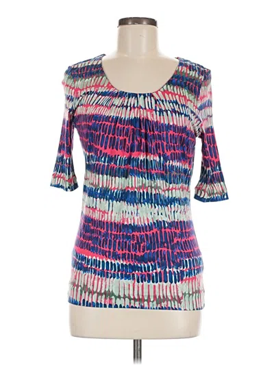 Boss By Hugo Boss Short Sleeve Top Blue Scoop Neck Tops