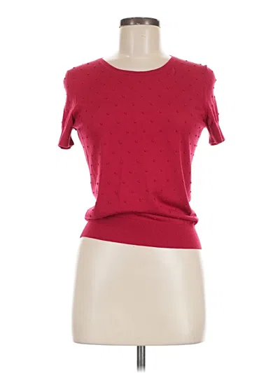 Pre-owned Boss By Hugo Boss Short Sleeve Top Red Crew Neck Tops