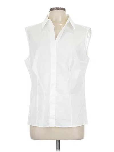 Pre-owned Boss By Hugo Boss Sleeveless Button Down Shirt In White