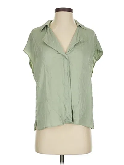 Pre-owned Boss By Hugo Boss Sleeveless Silk Top Green Cowl Neck Tops