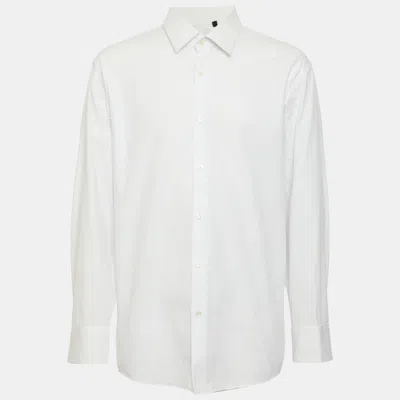 Pre-owned Boss By Hugo Boss White Cotton Regular Fit Long Sleeve Shirt Xxl