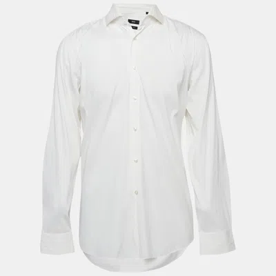 Pre-owned Boss By Hugo Boss White Cotton Slim Fit Shirt Xxl