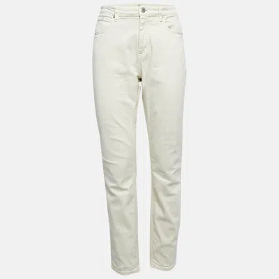 Boss By Hugo Boss White Denim The Jackie Slim Crop Jeans M Waist 30"