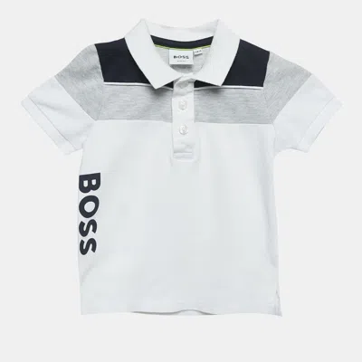 Pre-owned Boss By Hugo Boss White Slim Fit Polo T-shirt 12 M