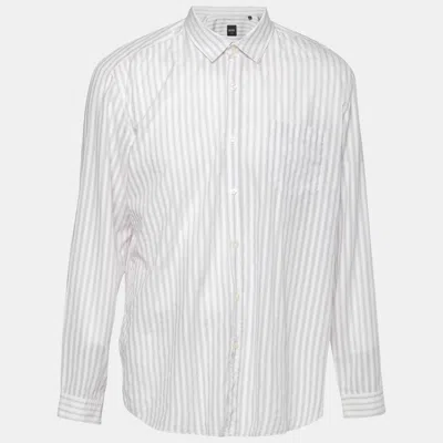 Boss By Hugo Boss White Striped Cotton Shirt