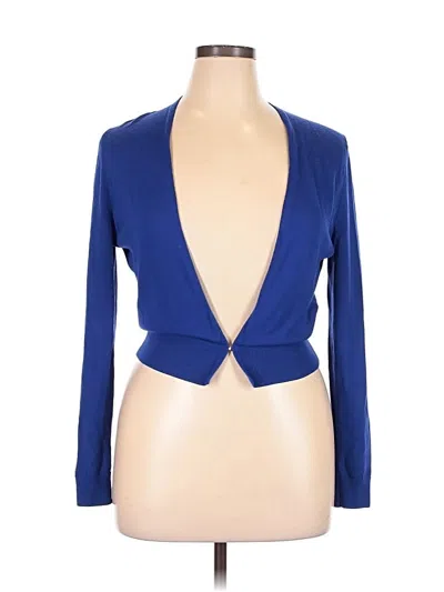 Pre-owned Boss By Hugo Boss Wool Cardigan Sweater In Blue