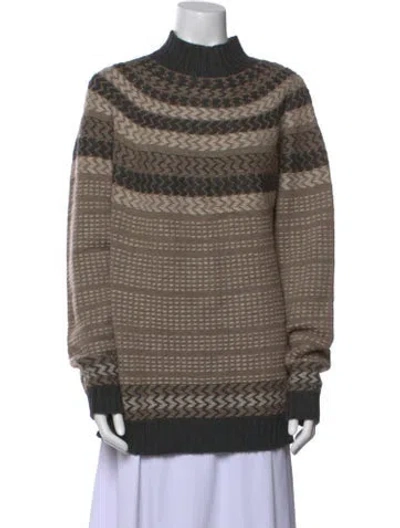 Pre-owned Boss By Hugo Boss Wool Striped Sweater In Brown
