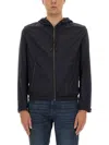 Hugo Boss Hooded Jacket With Zipper And Elasticated Hem