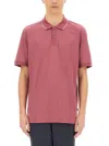 Hugo Boss Boss Silk-blend Pink Polo In Pink