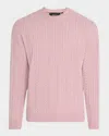 Hugo Boss Men's Ermisto Wool And Cashmere Crewneck Sweater In Pastel Pink