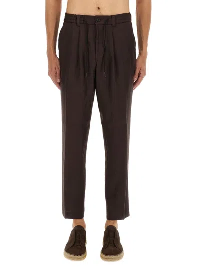 Hugo Boss Boss Pants Lpeetlplrds243 In Brown
