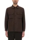 Hugo Boss Boss Sovracamicia "l-corvin-2pp-251" In Brown
