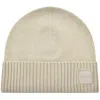 Boss Casual Boss Akaio Wool Blend Beanie Beige In Sand