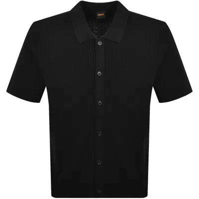 Boss Casual Boss Akepalo Knit Polo Shirt Black