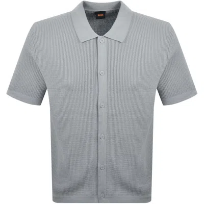 Boss Casual Boss Akepalo Knit Polo Shirt Blue