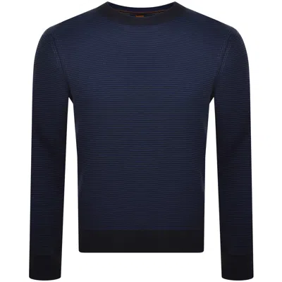 Boss Casual Boss Amercury Knit Jumper Navy