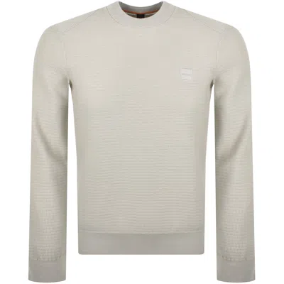 Boss Casual Boss Anion Knit Jumper Beige