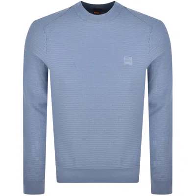 Boss Casual Boss Anion Knit Jumper Blue