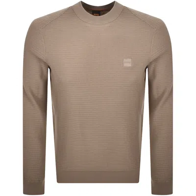 Boss Casual Boss Anion Knit Jumper Brown