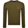 Boss Casual Boss Anion Knit Jumper Green In Green