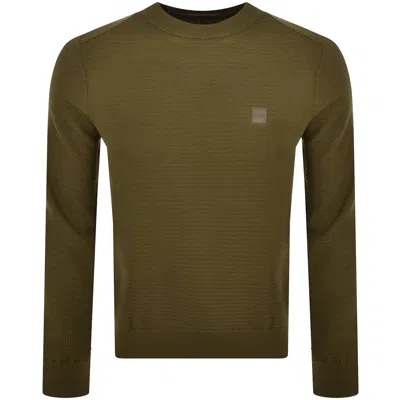 Boss Casual Boss Anion Knit Jumper Green
