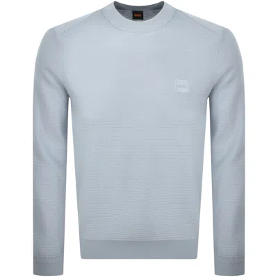 Boss Casual Boss Anion Knit Jumper Light Blue In Multi
