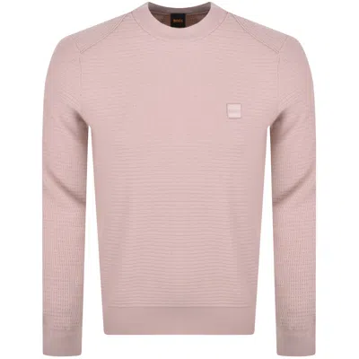 Boss Casual Boss Anion Knit Jumper Pink