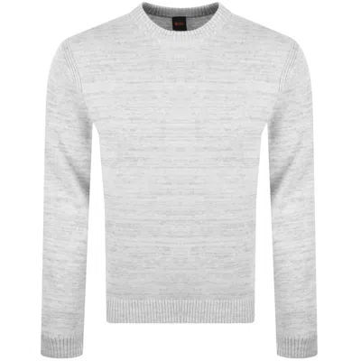 Boss Casual Boss Aperoso Knit Jumper Grey In Gray