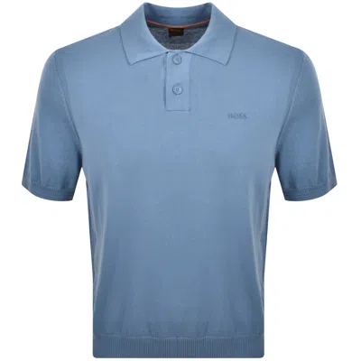 Boss Casual Boss Asac P Knit Polo T Shirt Blue