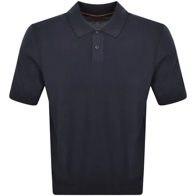 Boss Casual Boss Asac P Knit Polo T Shirt Navy In Blue