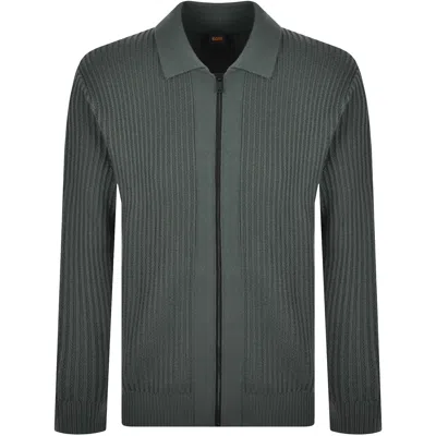 Boss Casual Boss Aspeno Knit Jumper Grey In Green