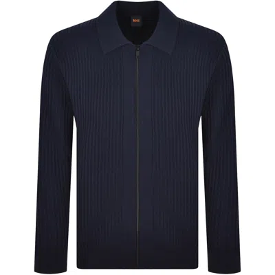 Boss Casual Boss Aspeno Knit Jumper Navy In Blue