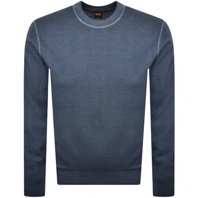 Boss Casual Boss Astefo Knit Jumper Blue