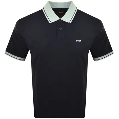 Boss Casual Boss Blocks Polo Dark Blue In Black