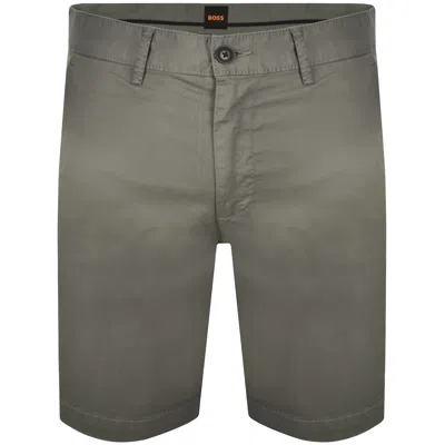 Boss Casual Boss Chino Slim Shorts Open Grey In Gray