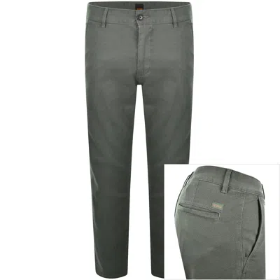 Boss Casual Boss Chino Slim Trousers Grey In Green