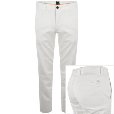 Boss Casual Boss Chino Slim Trousers White