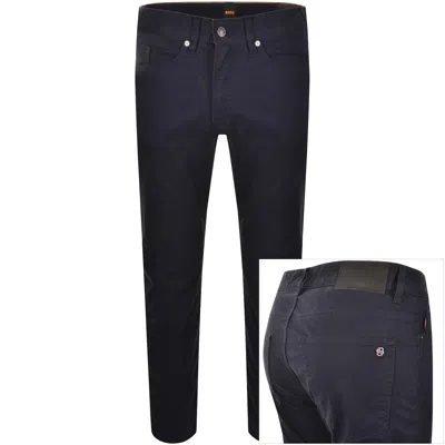 Boss Casual Boss Delaware Slim Fit Chinos Navy In Gold