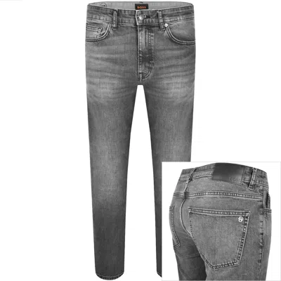 Boss Casual Boss Delaware Slim Fit Jeans Charcoal In Gray