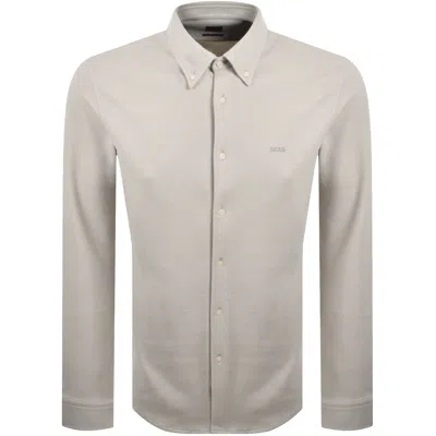Boss Casual Boss Jersey Slim Fit Shirt Grey In Gray