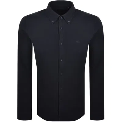 Boss Casual Boss Jersey Slim Fit Shirt Navy In Blue