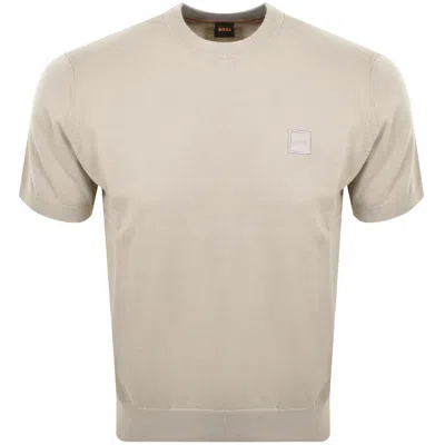 Boss Casual Boss Kanache Knit T Shirt Light Beige
