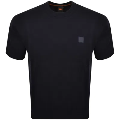 Boss Casual Boss Kanache Knit T Shirts Light Dark Blue In Navy