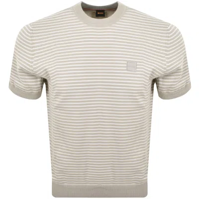 Boss Casual Boss Kanache Knit T Shirt Light Beige